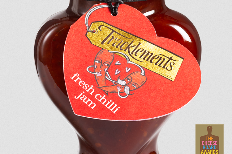 Tracklements Heart-Shaped Fresh Chilli Jam Jar