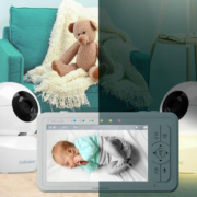 Babysense Full HD Split-Screen Baby Monitor with 2 PTZ Cameras